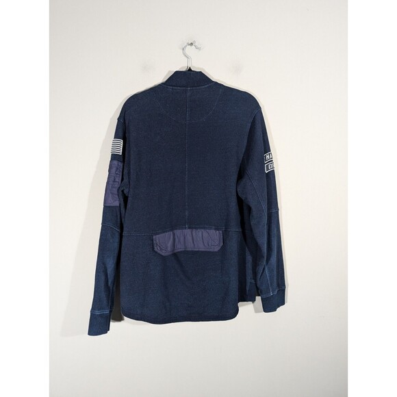 Parish Nation Jacket Men M Blue Bomber Patches PN 0506 Full Zip American Flag - Picture 2 of 11